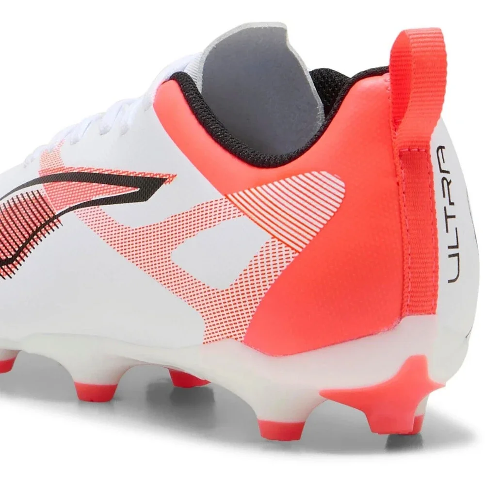 Puma Ultra 5 Play 108170-01 Kids US 2.5 White Red FG/AG Football Boots RHS9376